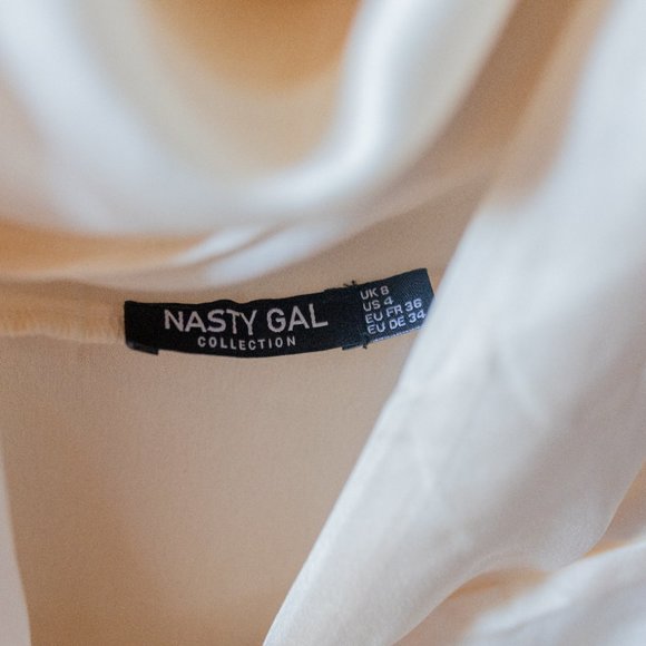 Cowl Back Satin Wrap Maxi Dress - Picture 6 of 6